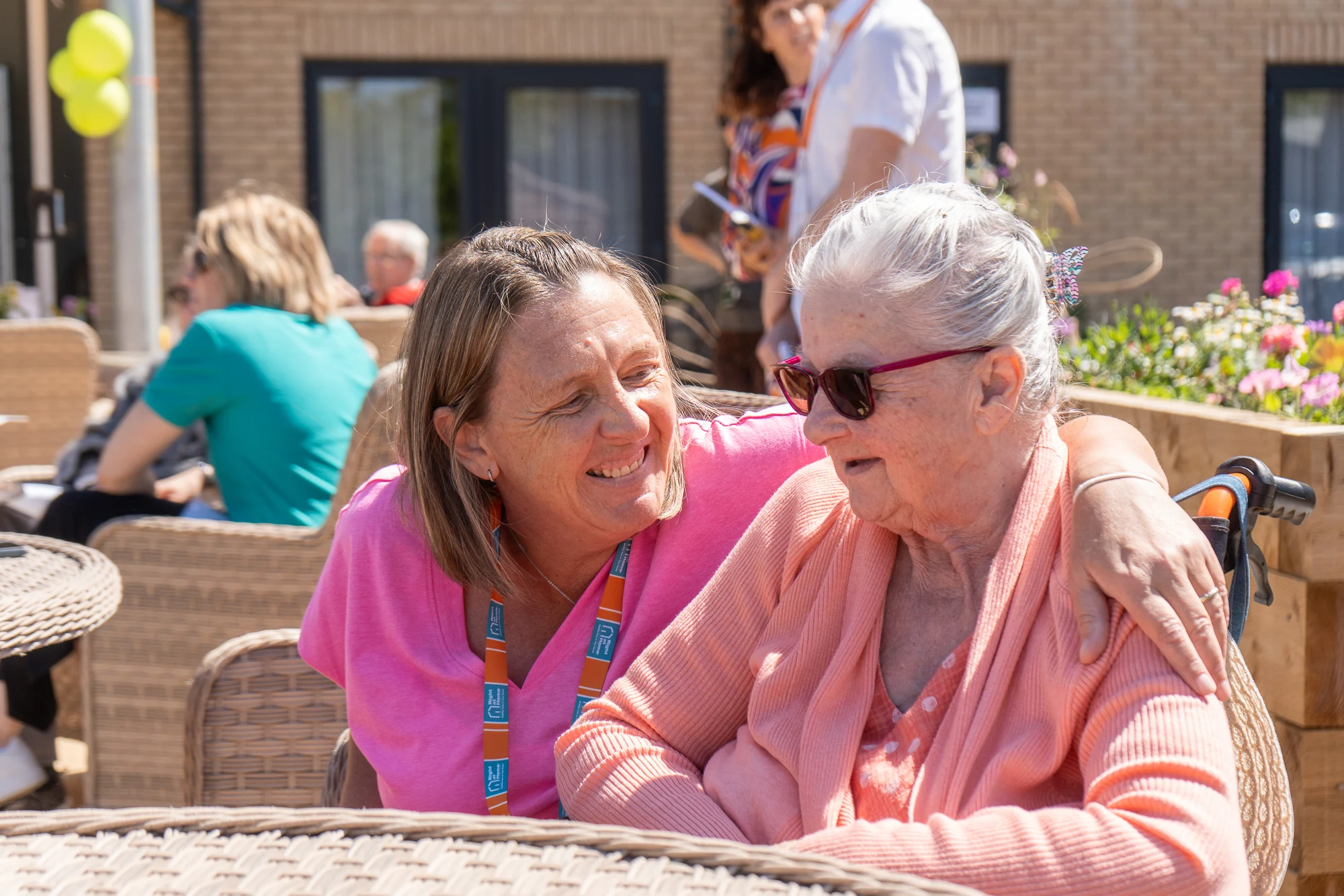 A Right at Home Care Assistant supporting a Client at home